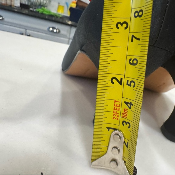 Salvatore Ferragamo Italy Women’s Navy Blue Satin Heels Size 9 Excellent! - Picture 13 of 14